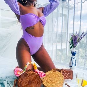 azaz swim. ‘Layla’ Swimsuit in Lilac